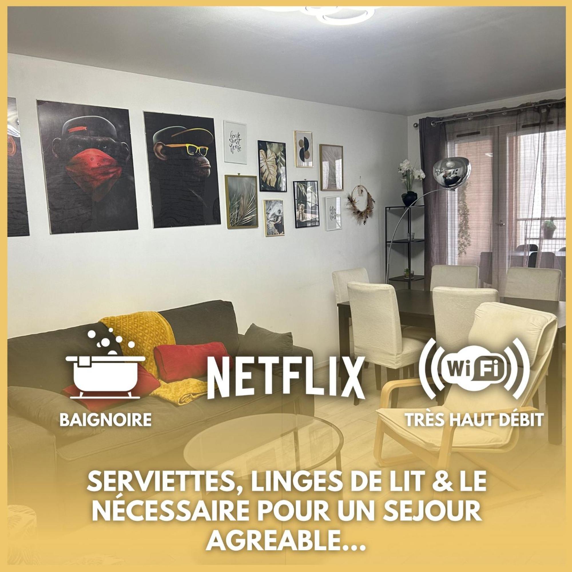 Appartement - Proche Rer - 2 Chambres & 4 Lits Double - Paris Orly Courcouronnes Ngoại thất bức ảnh